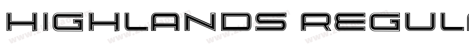 Highlands Regular字体转换